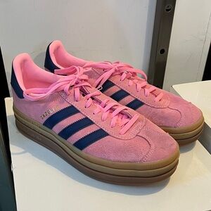 Adidas Gazelle sneakers in pink and purple